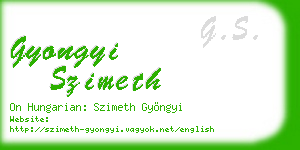 gyongyi szimeth business card